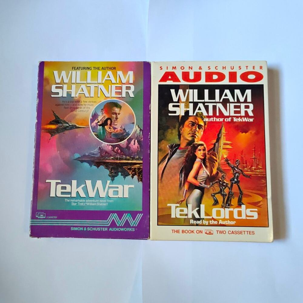William Shatner TekWar & TekLords Audiobook Cassette Lot Simon & Schuster
